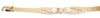 Beige Genuine leather Designer Dog Collar 14.5"x1" with Studs, Daisy, and Rhinestone