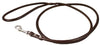 Round Genuine Rolled Leather Dog Leash 52" Long 3/8" Wide Brown for Medium Breeds
