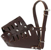 Real Leather Dog Cage Basket Muzzle Small Breeds (Circumf.9.5"; Snout 3.25")