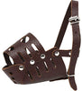 Real Leather Dog Cage Basket Muzzle Small Breeds (Circumf.6.75"; Snout 2.5")