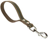 Genuine Leather Dog Traffic Leash Short 12" Long 1" Wide Lead Brown