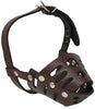 Real Leather Dog Cage Basket Muzzle Small Breeds (Circumf.5.5"; Snout 2")