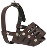 Real Leather Dog Cage Basket Muzzle Small Breeds (Circumf.5.5"; Snout 2")