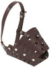 Real Leather Dog Cage Basket Muzzle Small Breeds (Circumf.9.5"; Snout 3.25")