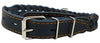 Genuine Leather Braided Dog Collar 11"-14" Neck, 7/8" Wide, Black
