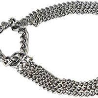 Triple Chain Martingale Dog Collar 2.5mm Link Chrome 4 sizes