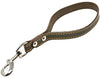 Genuine Leather Dog Traffic Leash Short 12" Long 1" Wide Lead Brown