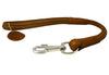 Brown Round Genuine Rolled Leather Dog Short Leash 20" Long 5/8" Wide Lead for Large Breeds