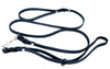 Slip Leash in Black Genuine Leather Lead and Collar system, Total 6' (Leash itself 54" Long)