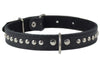 Genuine Leather Studded Padded Dog Collar 18" Long 3/4" Wide Fits 12"-14.5" Neck