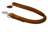 Brown Round Genuine Rolled Leather Dog Short Leash 20" Long 5/8" Wide Lead for Large Breeds