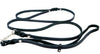 Slip Leash in Black Genuine Leather Lead and Collar system, Total 6' (Leash itself 54" Long)