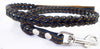 Genuine Leather Braided Dog Leash 4 Ft Long 3/4" Wide Black