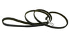 4' Genuine Leather Classic Dog Leash Black 3/8 Wide For Small Breeds and Puppies