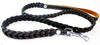 Genuine Leather Braided Dog Leash 4 Ft Long 3/4" Wide Black