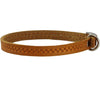 Genuine Leather Dog Collar 8"-9.5" Neck for Smallest Breeds and Young Puppies Tan