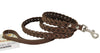 Genuine Fully Braided Leather Dog Leash 4 Ft Long 3/8" Wide, Boston Terrier, Spaniel