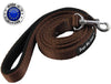 Dogs My Love 6ft Long Neoprene Padded Handle Nylon Leash 4 Sizes Brown