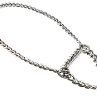 Single Chain Martingale Metal Dog Semi Choke Collar Chrome 8 Sizes