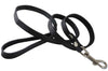 4' Genuine Leather Classic Dog Leash Black 5/8" Wide for Medium and Large Dogs