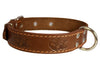 Genuine Leather Dog Collar 1.25"x22" Fits 15"-20" Neck, Brown