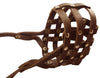 Soft Genuine Leather Dog Basket Muzzle #109 Brown - Boxer, Bulldog (Circumf 13", Snout Length 3.5")
