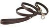4' Genuine Leather Classic Dog Leash Brown 5/8" Wide for Medium and Large Dogs