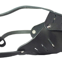 Real Leather Cage Basket Secure Dog Muzzle #130 Black (Circumference 13.5", Snout Length 3.5")