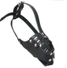 Real Leather Cage Basket Secure Dog Muzzle #119 Black (Circumference 9.5", Snout Length 2.5")