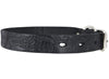 Genuine Tooled Leather Dog Collar Hunting Pattern Black 3 Sizes