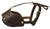 Real Leather Cage Basket Secure Dog Muzzle Brown - Great Dane, Mastiff (Circumf 17", Snout 5")