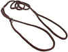 Dog Show Lead Braided Tubular Nylon 52" Long Brown