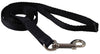 Dog Leash 1/2" Wide Nylon 6ft Length with Leather Enforced Snap Black Small