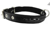 Genuine Leather Braided Dog Collar, Black 1" Wide. Fits 14"-18" Neck.