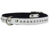 Dogs My Love Rhinestone Genuine Leather Dog Collar White