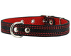 Genuine Leather Dog Collar Padded Black 3 Sizes