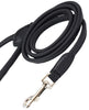 Dogs My Love 4ft Long Round Genuine Rolled Leather Dog Leash Black