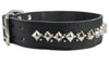 Thick Genuine Leather Spiked Studded Dog Collar Black 18"-22" Neck Retriever Rottweiler Pitbull