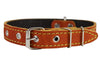 Real Leather Dog Collar 11"-15" Neck Size, 3/4" Wide, Medium Breeds