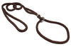 Dog Show Lead Braided Tubular Nylon 52" Long Brown