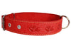 Genuine Leather Dog Collar 1.6"x27" Fits 19"-24" Neck, Red