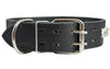Thick Genuine Leather Spiked Studded Dog Collar Black 18"-22" Neck Retriever Rottweiler Pitbull