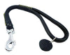 Round Genuine Rolled Leather Dog Short Leash 20" Long 5/8" Wide Black Lead for Large Breeds