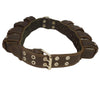 8lbs Genuine Leather Weighted Dog Collar 2" wide. Exercise and Training. Fits 24"-30" Neck size