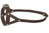 Adjustable Leather Loop Bite Bark Control Easy Fit Muzzle Brown. Fits 10.5"-12.5" Snout.