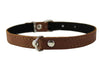 Dogs My Love Genuine Leather Felt Padded Dog Collar X-Small 11" x1/2" Wide Fits 8"-10" Neck