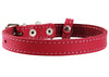 Genuine Leather Dog Collar for Smallest Dogs and Puppies 3 Sizes Pink
