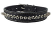 Genuine Leather Spiked Dog Collar 1.5" Wide Sized to Fit 18"-22.5" Neck Boxer, Bulldog, Rottweiler