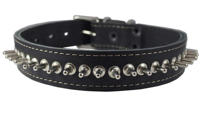Genuine Leather Spiked Dog Collar 1.5