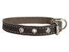 Brown Real Leather Dog Collar 9.5"-13" Neck Size, 1/2" Wide Yorkshire Terrier, Puppies